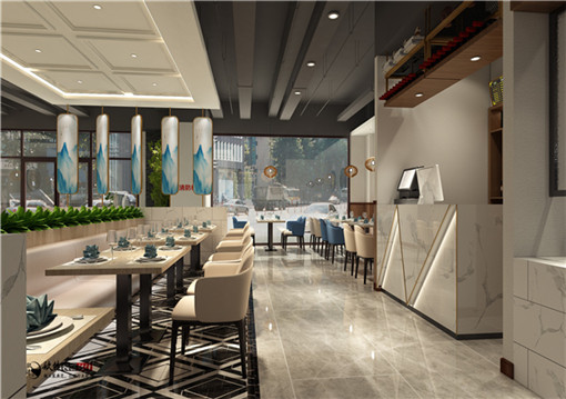 银川装修网伊里乡餐厅装修设计|现代设计手法打造休闲空间