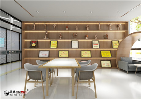 银川装修网秦蕊营业厅办公室装修设计|洁净大方的高级质感空间
