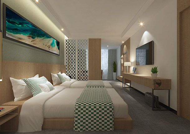 银川装修网希顿酒店设计|让客房具有延伸性同时带来的空间的流动性