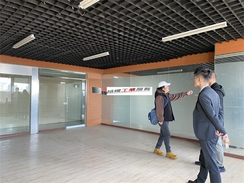 银川装修网璟一办公室装修施工现场巡检|银川装修网办公室装修公司